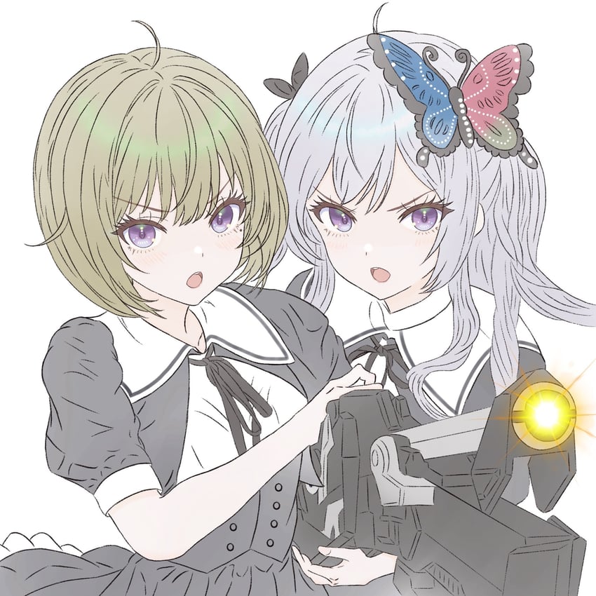 imagawa homare and seike tomoyo (assault lily) drawn by pickles_(picpicpickles)