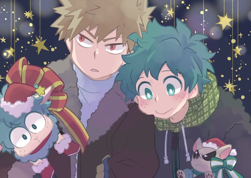midoriya izuku and bakugou katsuki (boku no hero academia) drawn by kan_(k_mham1212)
