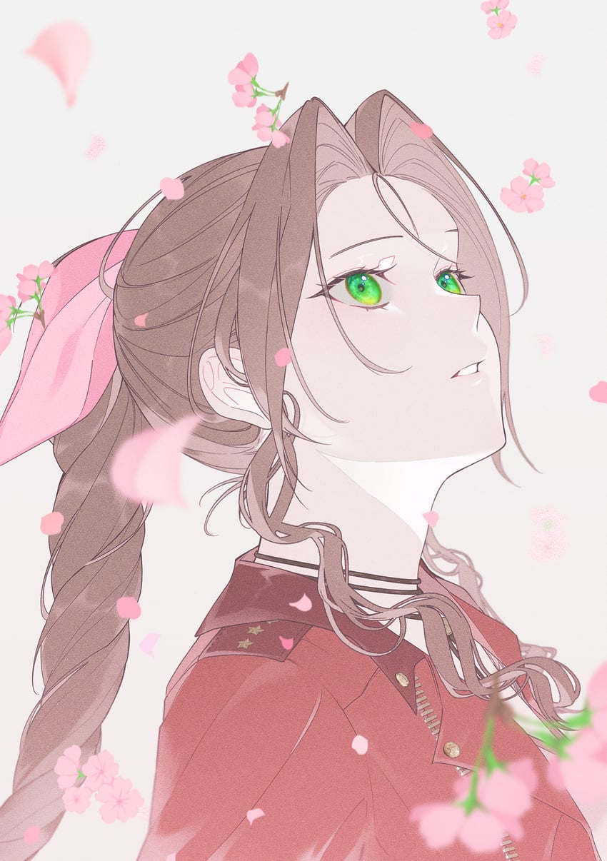 aerith gainsborough (final fantasy and 2 more) drawn by gongju_s2