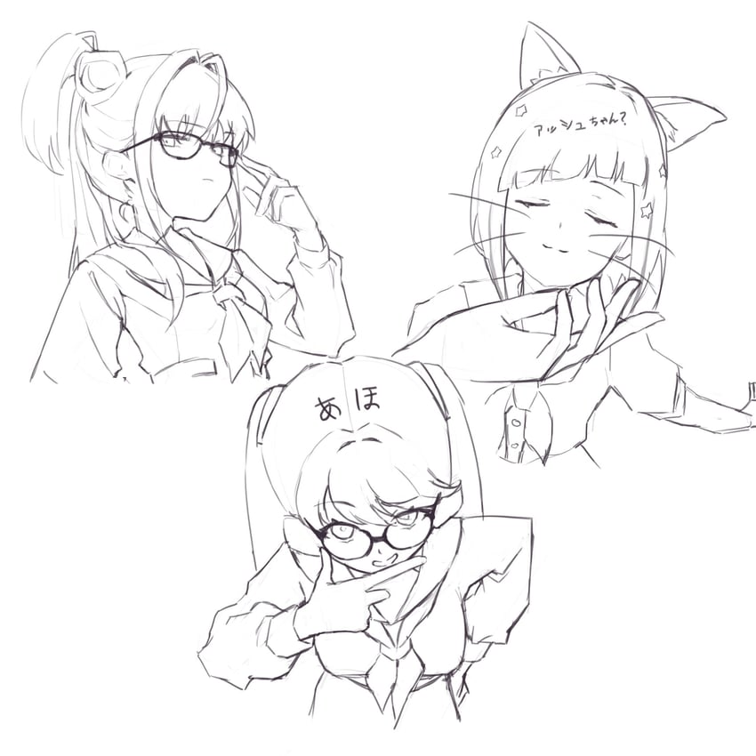 fujishima megumi, otomune kozue, and yugiri tsuzuri (love live! and 1 more) drawn by sunkeun