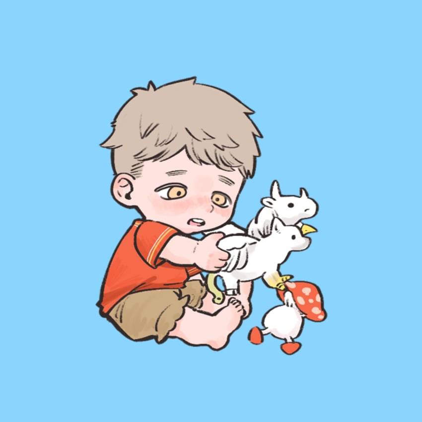 laios touden, walking mushroom, and laios' ideal chimera (dungeon meshi) drawn by kara_0907