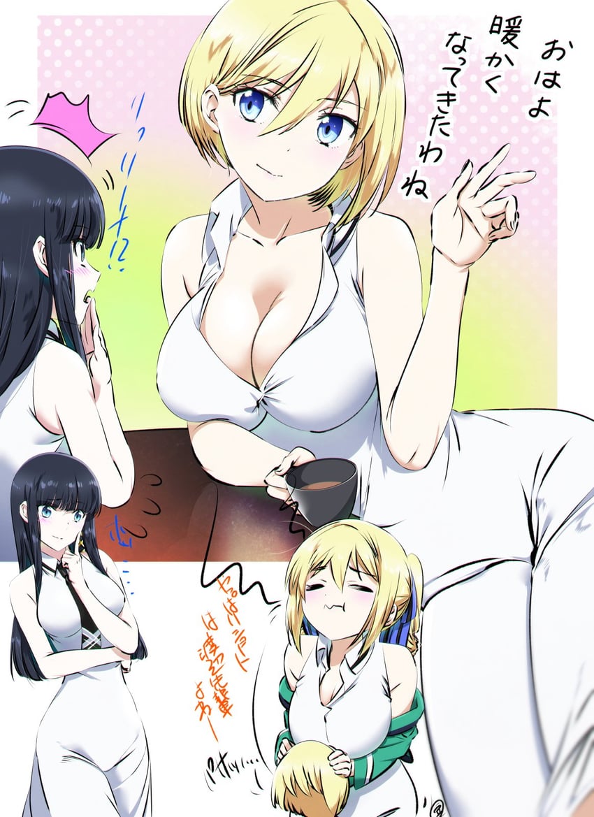 shiba miyuki and angelina kudou shields (mahouka koukou no rettousei) drawn by mamezuka_takashi