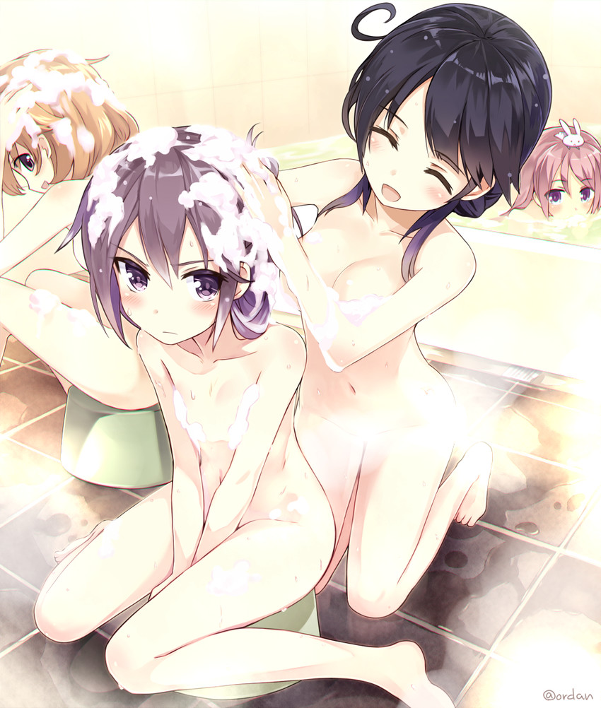ushio, akebono, sazanami, and oboro (kantai collection) drawn by amagai_tarou