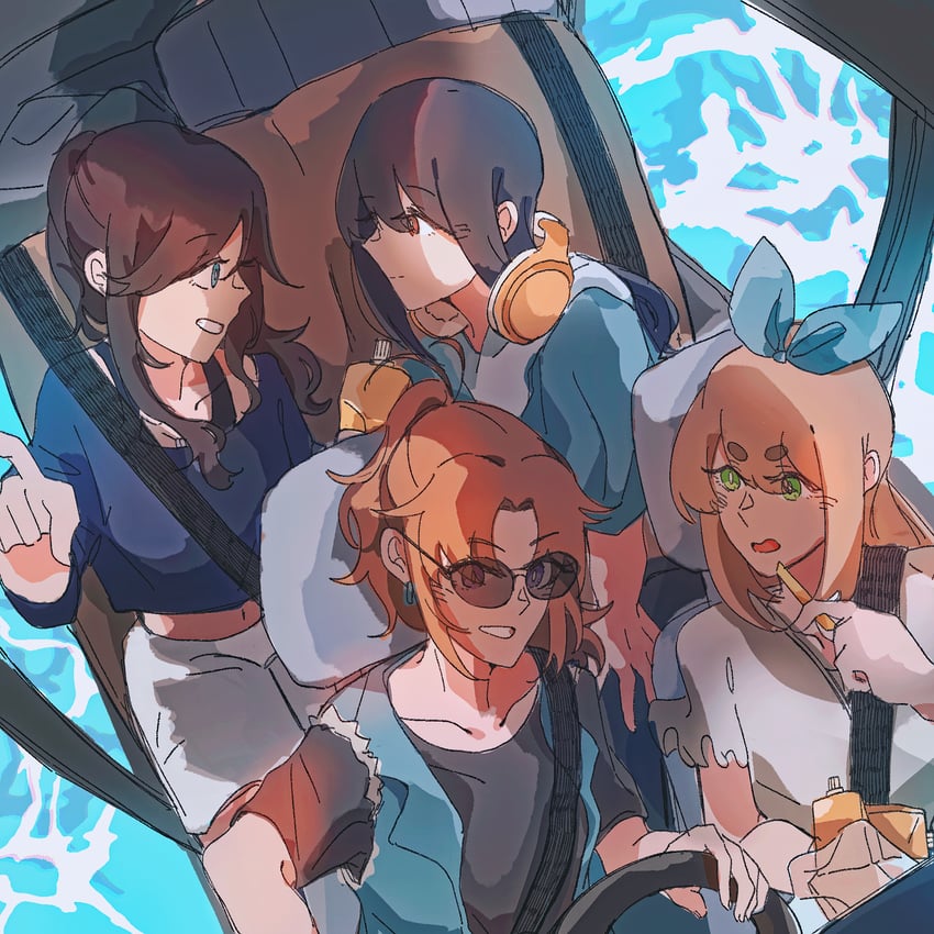 yoroizuka mizore, kasaki nozomi, nakagawa natsuki, and yoshikawa yuuko (hibike! euphonium and 1 more) drawn by poe_(54620421)