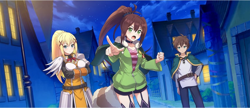 darkness, satou kazuma, and lean (kono subarashii sekai ni shukufuku wo! and 1 more)