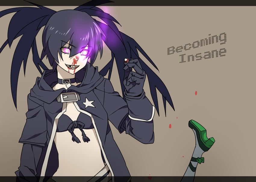 dead master and insane black rock shooter (black rock shooter) drawn by namaename
