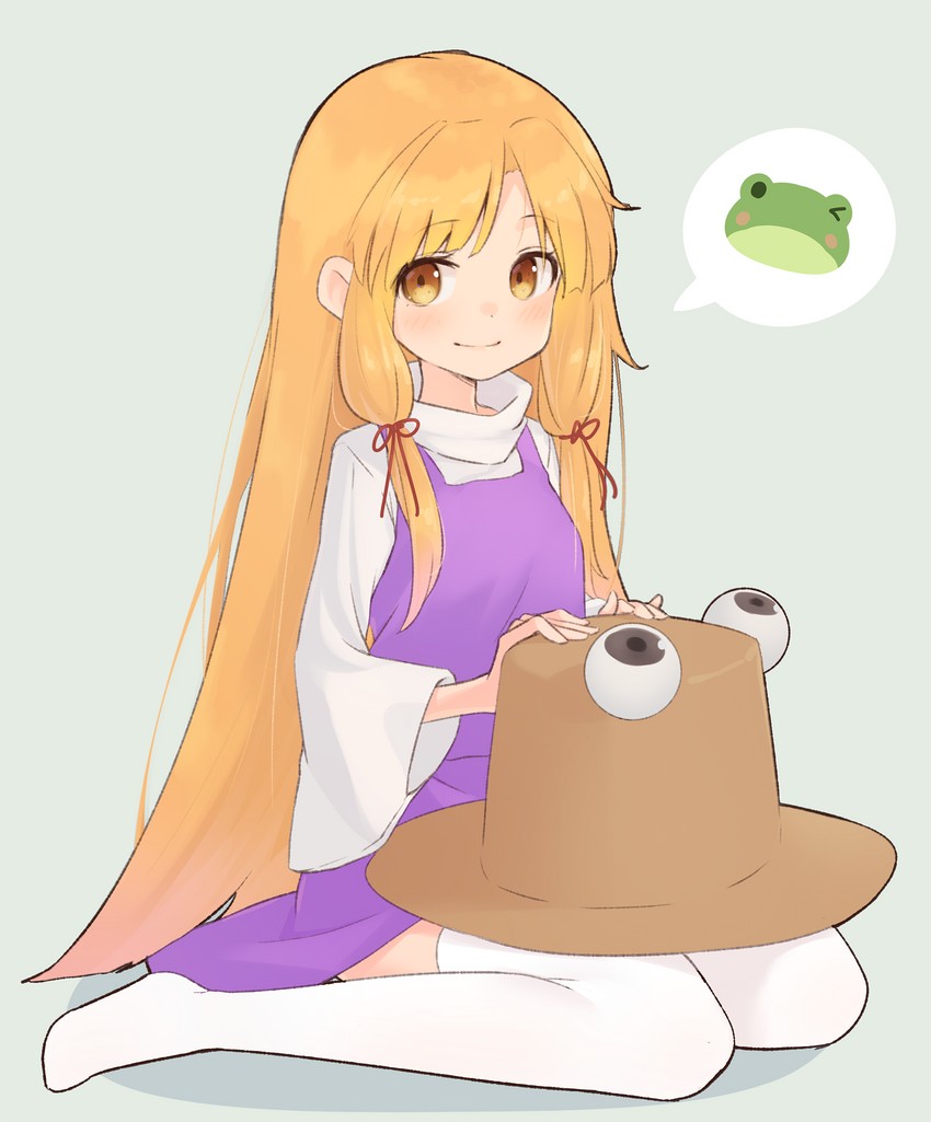 moriya suwako and pyonta (touhou) drawn by kanpa_(campagne_9)