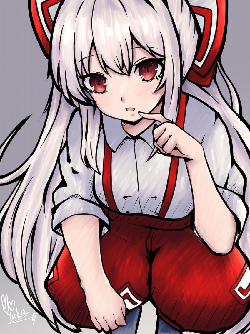 fujiwara no mokou (touhou) drawn by tokoyuka_th