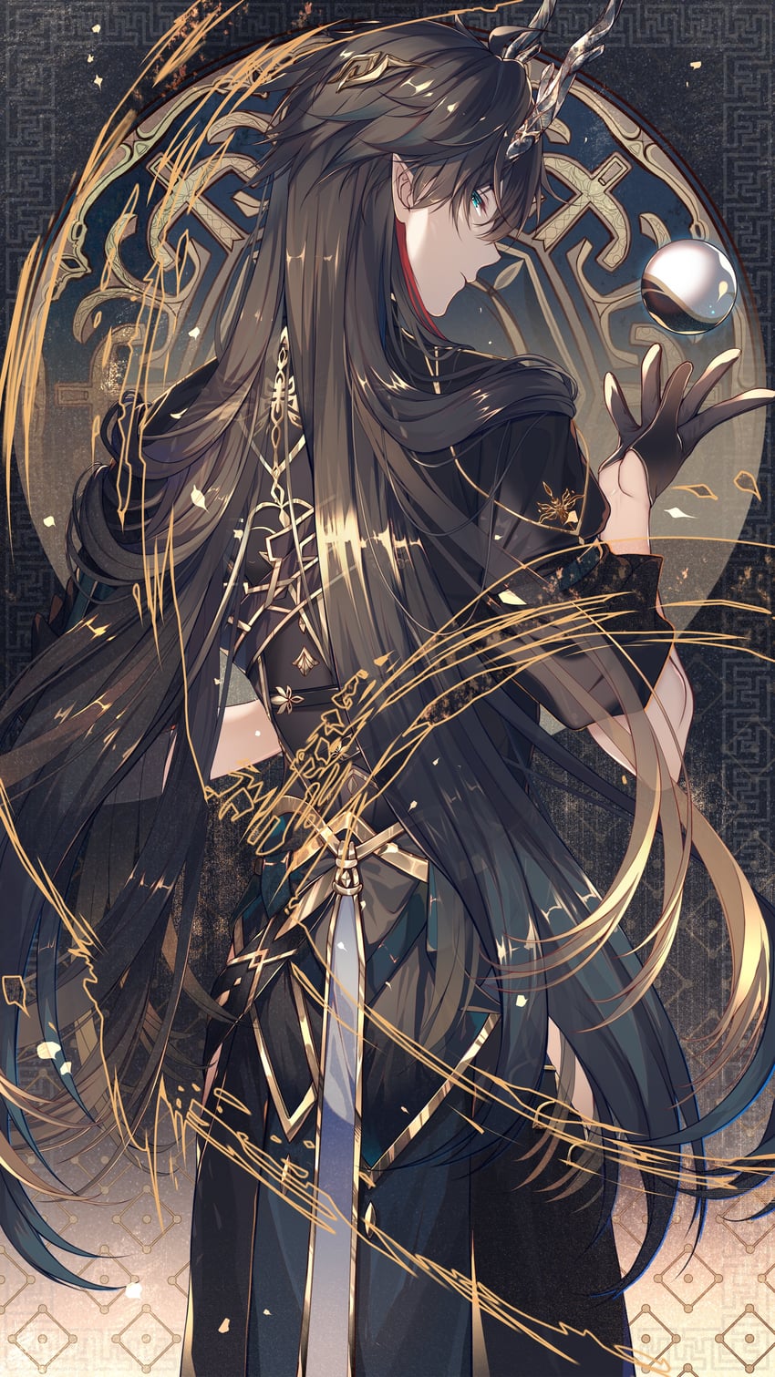 dan heng (honkai and 1 more) drawn by aqueasirius