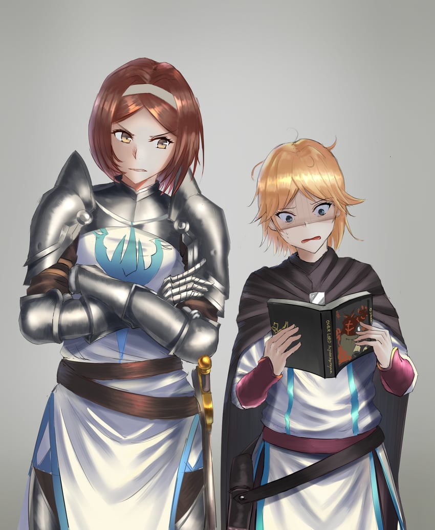 neia baraja and remedios custodio (overlord) drawn by rausu_(undeadmachine)