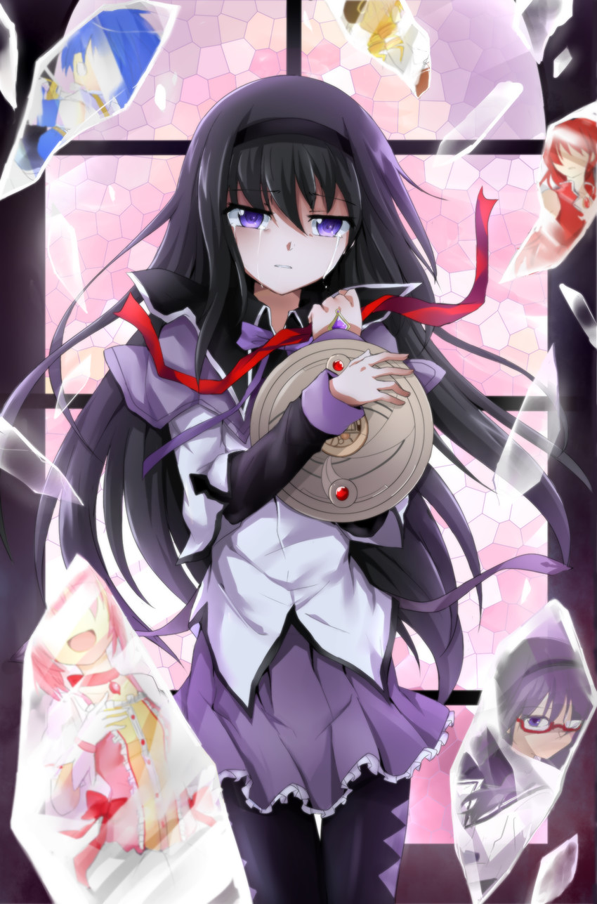 akemi homura, kaname madoka, miki sayaka, sakura kyoko, and tomoe mami (mahou shoujo madoka magica) drawn by kago-tan