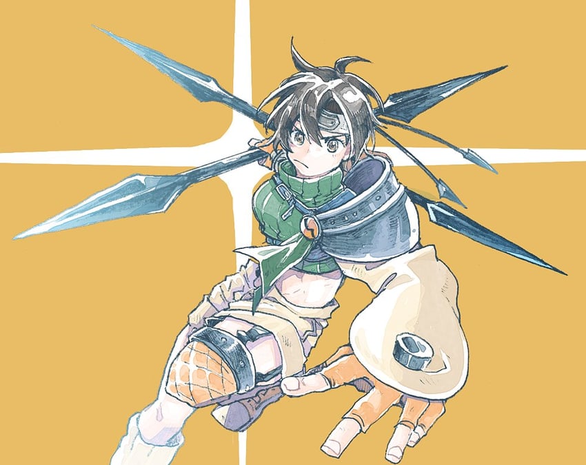 yuffie kisaragi (final fantasy and 1 more) drawn by michibata_65