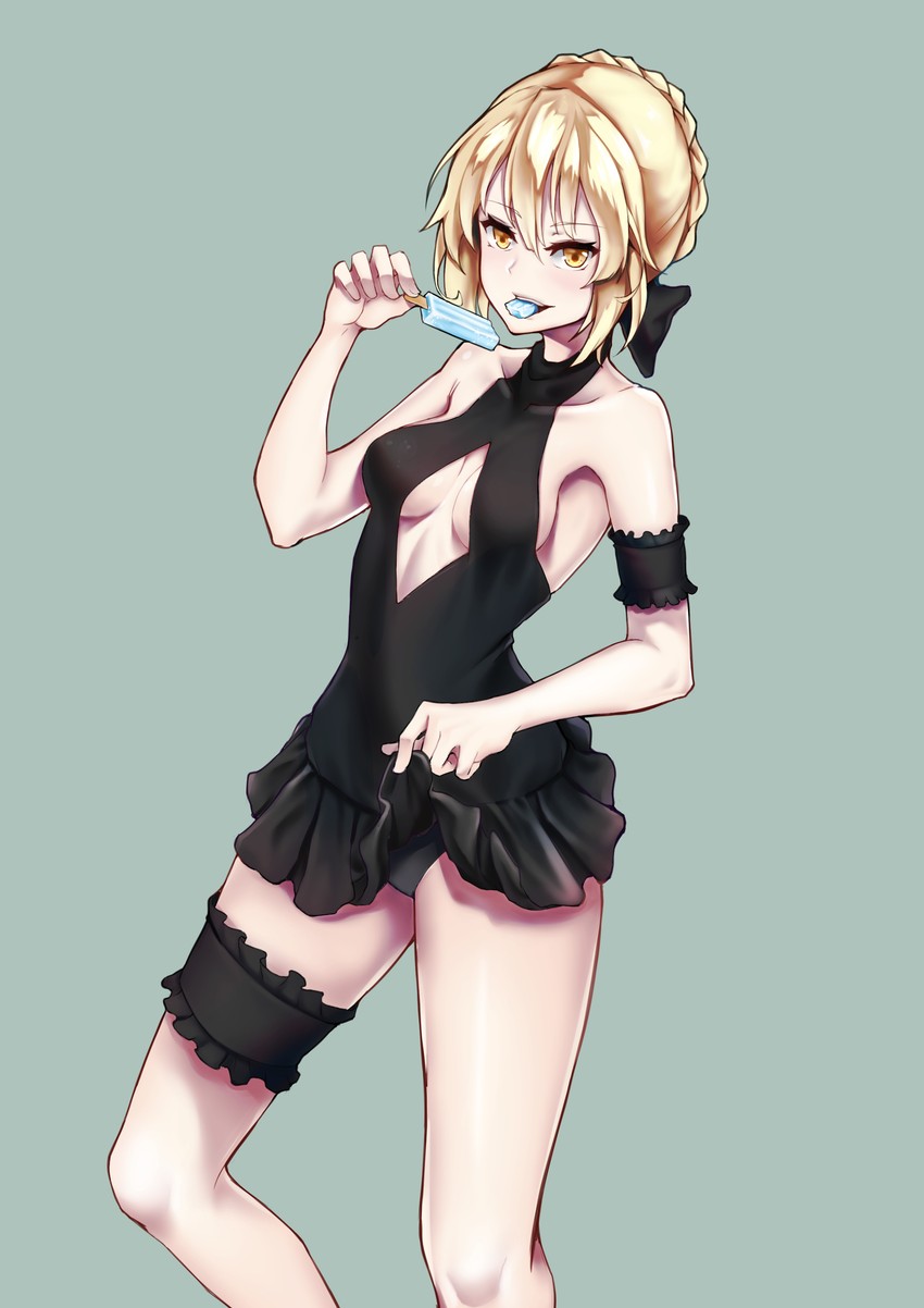 artoria pendragon and saber alter (fate and 1 more) drawn by iku!_iku!!