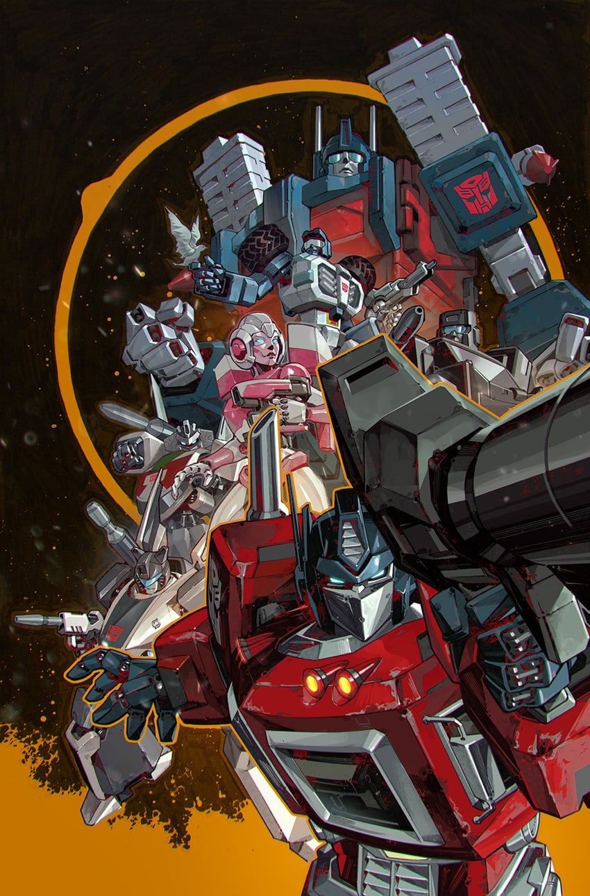 optimus prime, arcee, jazz, ultra magnus, wheeljack, and 2 more (transformers) drawn by kael_ngu