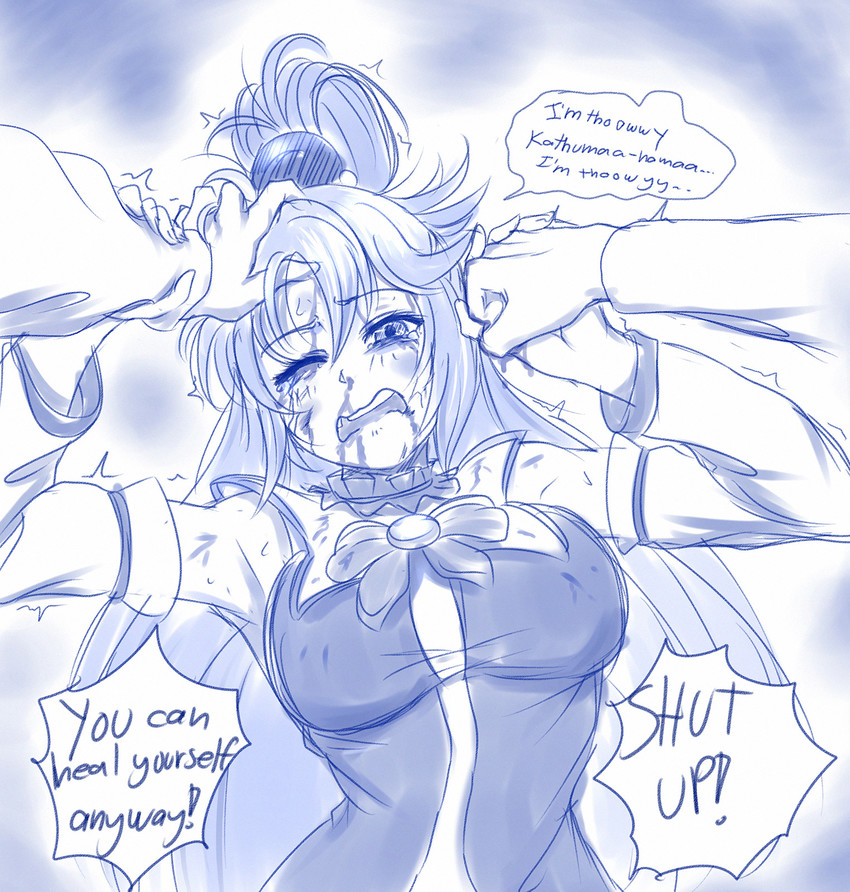 aqua and satou kazuma (kono subarashii sekai ni shukufuku wo!) drawn by viperxtr