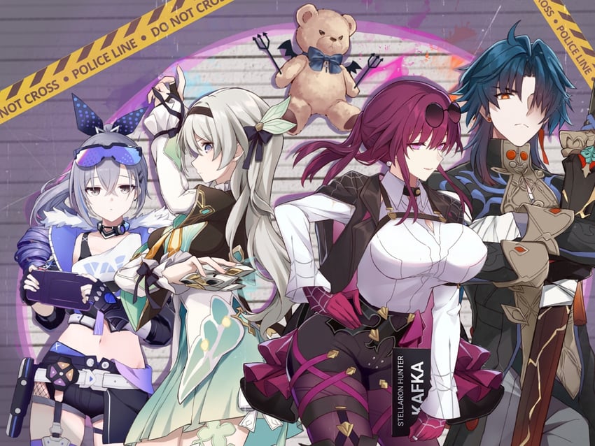 firefly, kafka, silver wolf, and blade (honkai and 1 more) drawn by saint_laurent_paris