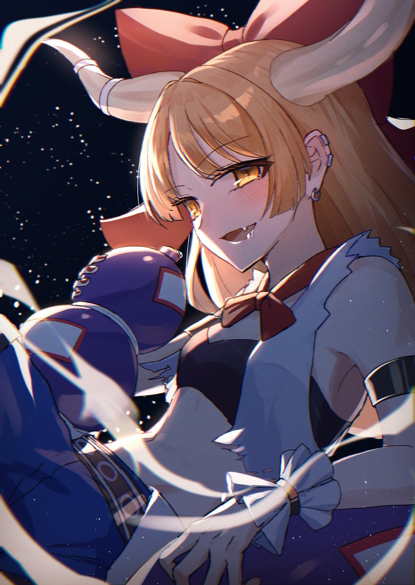 ibuki suika (touhou and 1 more) drawn by nano_popo02