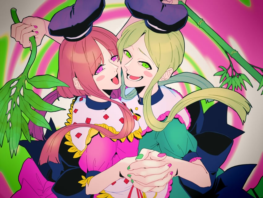 nishida satono and teireida mai (touhou) drawn by raya_(uk_0128)