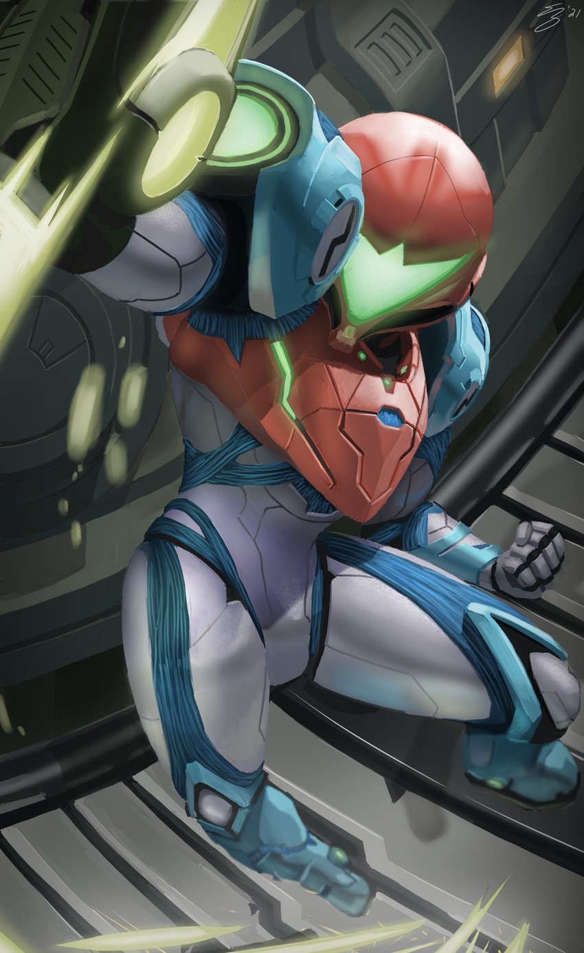 samus aran (metroid and 1 more) drawn by snagback