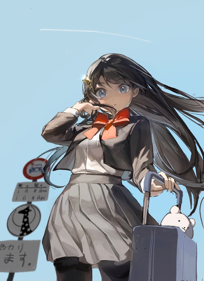 kagura hikari and giraffe (shoujo kageki revue starlight) drawn by kuliukunkunkunkunkunkunkun