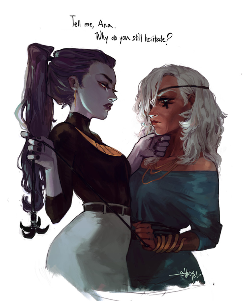 widowmaker and ana (overwatch and 1 more) drawn by ehryel