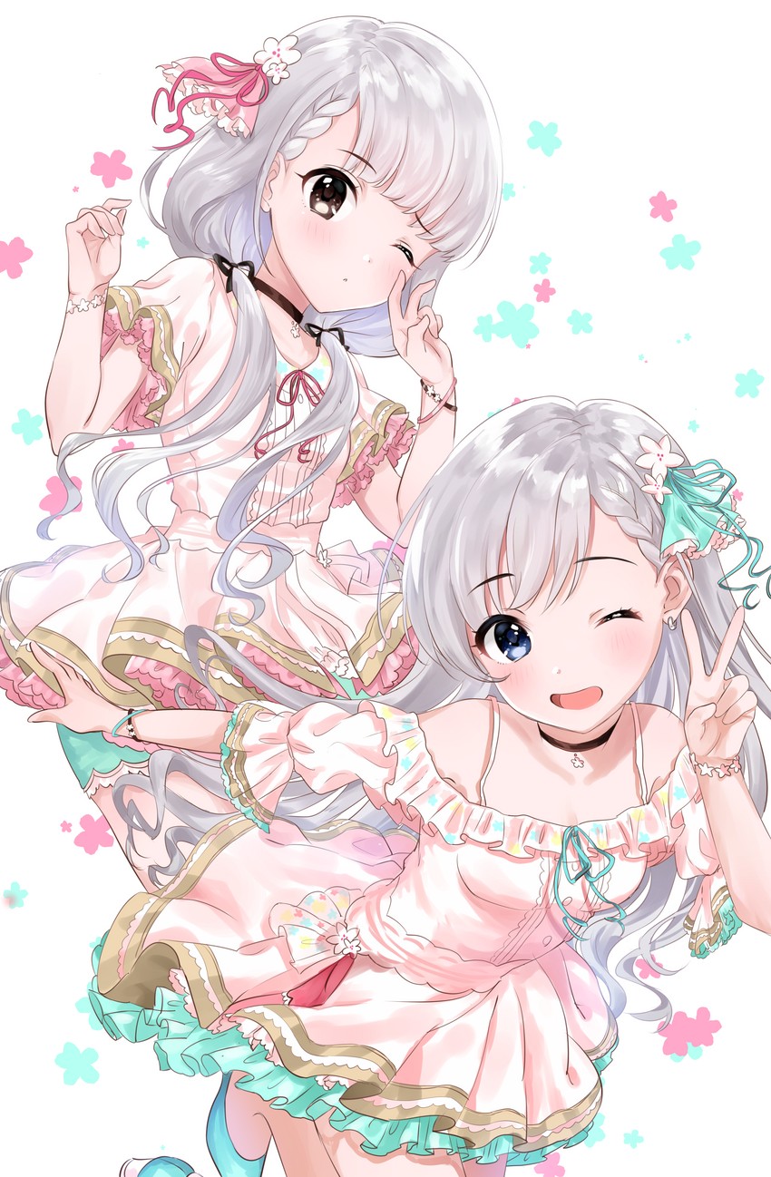 hisakawa hayate and hisakawa nagi (idolmaster and 2 more) drawn by hachako
