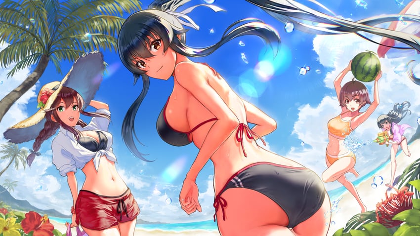 yahagi, noshiro, agano, sakawa, and yahagi kai ni (kantai collection) drawn by isasin929