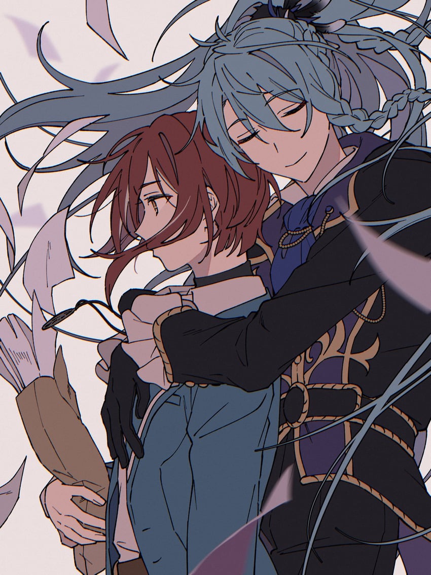 hibiki wataru and sakasaki natsume (ensemble stars!) drawn by niyororinpayamaru
