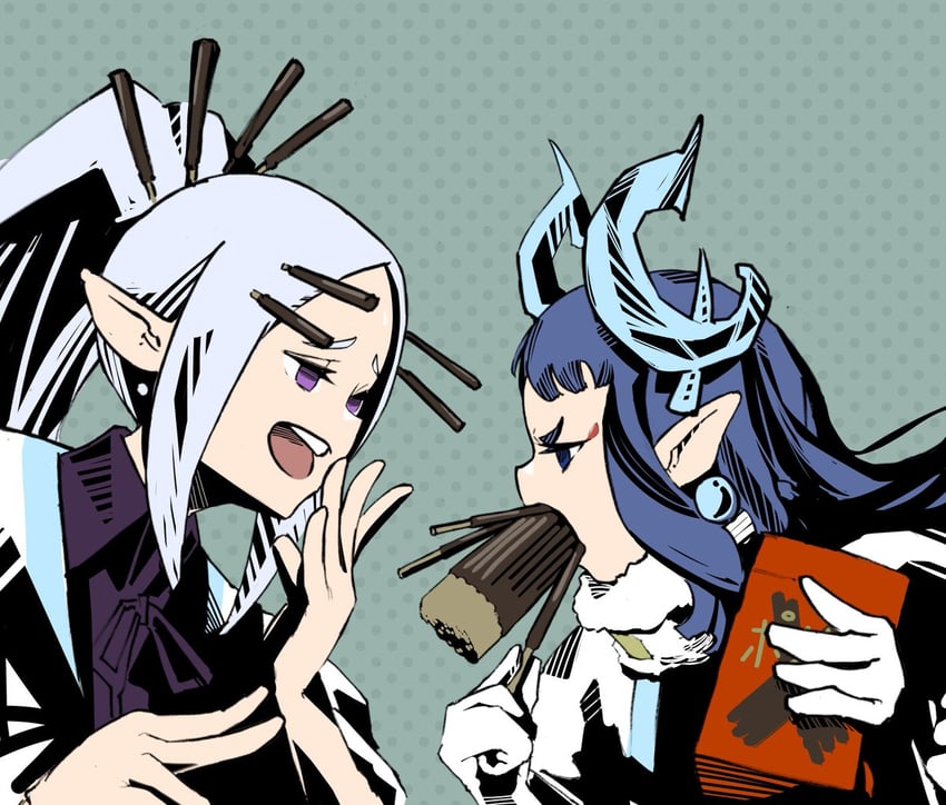 nami'oyogi kanemitsu and monoyoshi sadamune (tenka hyakken) drawn by watasi_ch3