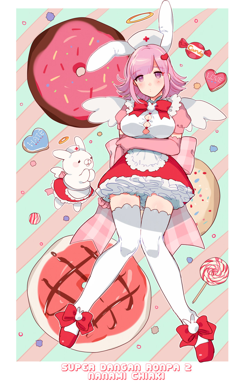 nanami chiaki and usami (danganronpa and 1 more) drawn by miyako_(xxxbibit)