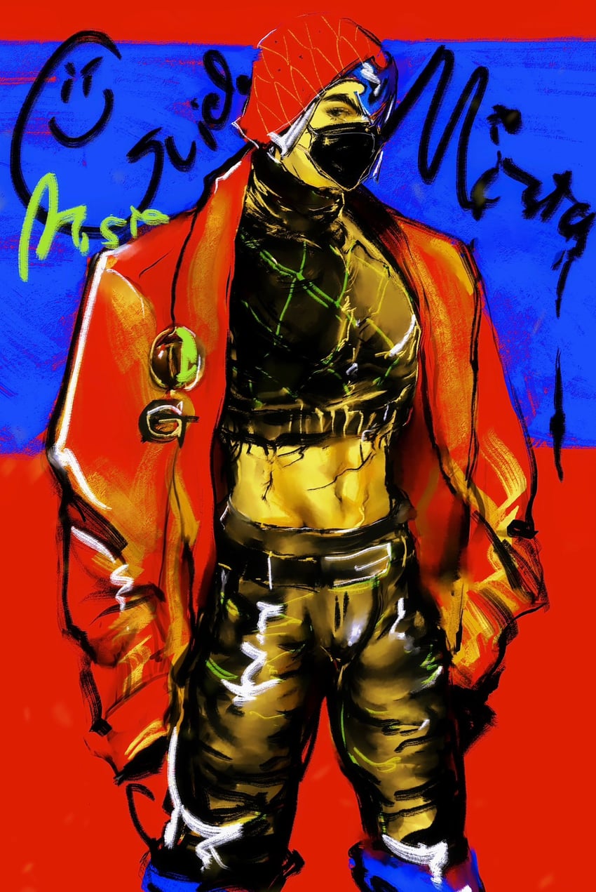 guido mista (jojo no kimyou na bouken and 1 more) drawn by a_io_u