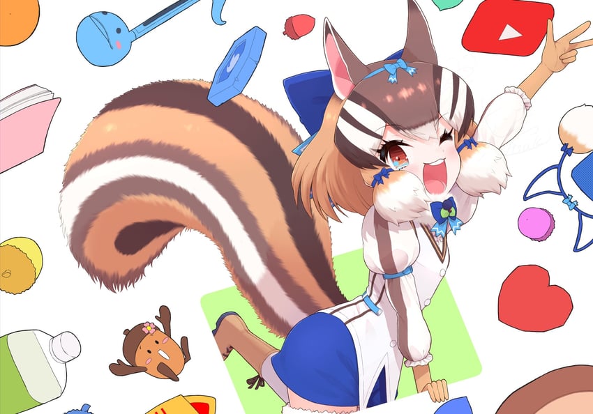 siberian chipmunk (kemono friends and 1 more) drawn by kitsunetsuki_itsuki