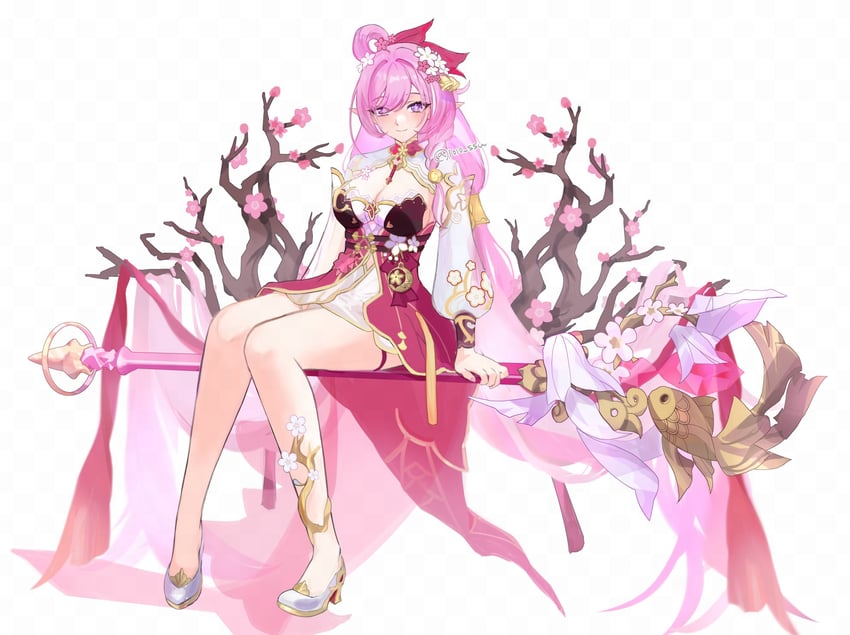 elysia (honkai and 1 more) drawn by arin_(1010_ssu)