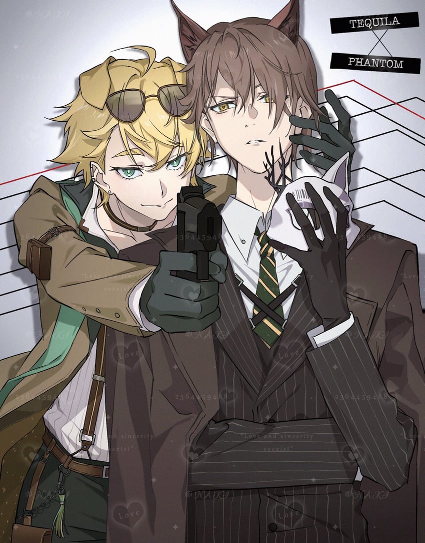 tequila and phantom (arknights and 1 more) drawn by choro-nakini