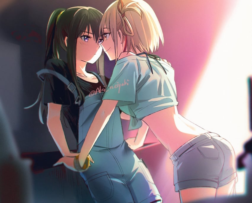 nishikigi chisato and inoue takina (lycoris recoil) drawn by aki_(neyuki41028)