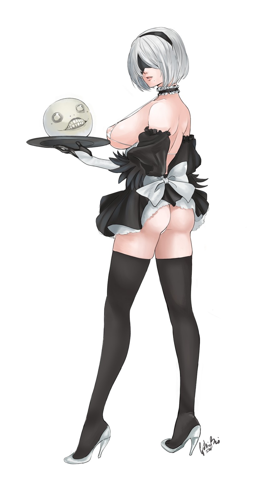 2b and emil (nier and 1 more) drawn by sinccubi