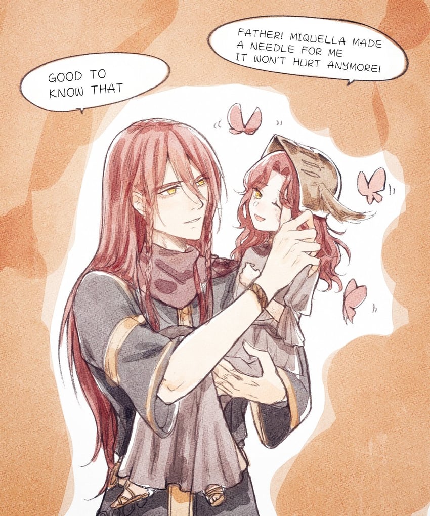 malenia blade of miquella and radagon of the golden order (elden ring) drawn by bai_rui