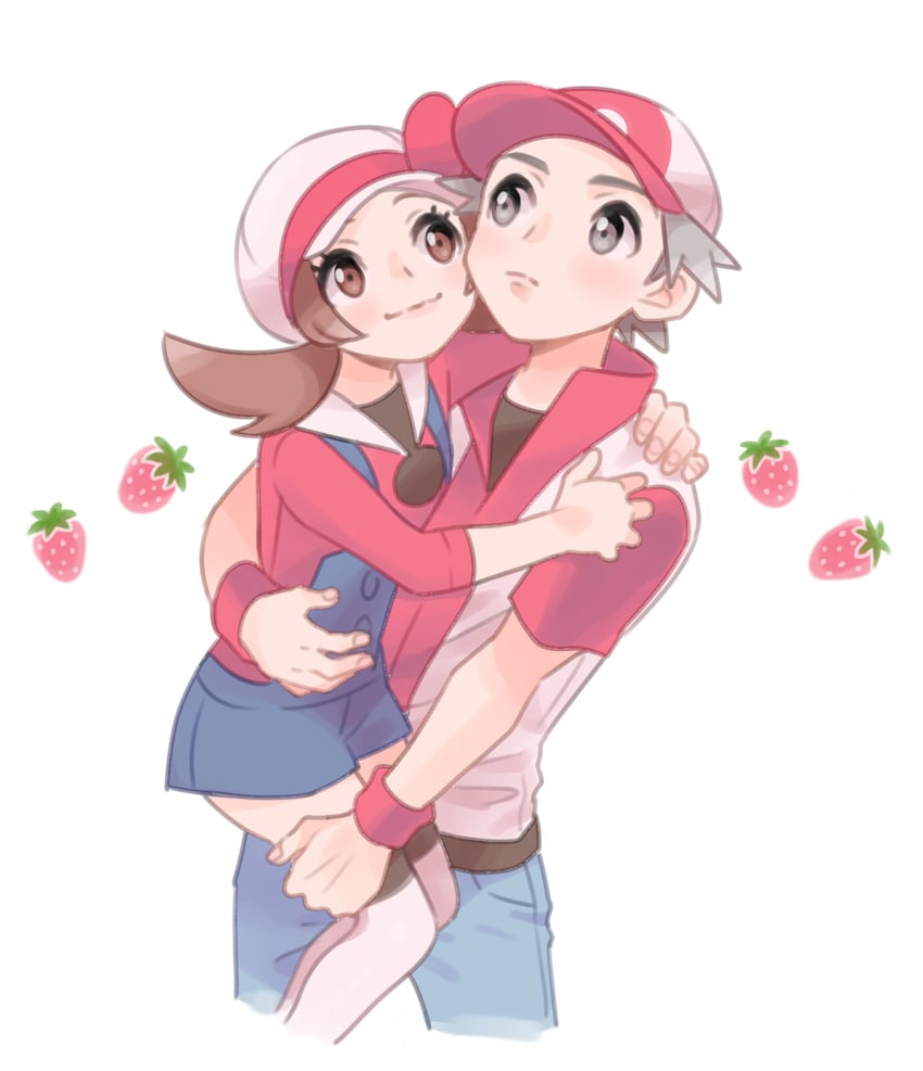 red and lyra (pokemon and 2 more) drawn by pumpkinpan
