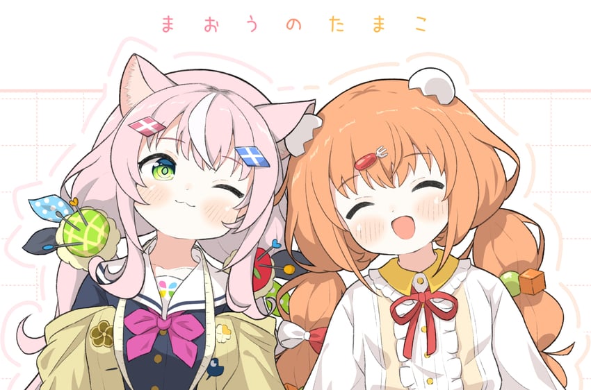 yang nari and kirara tamako (nijisanji and 1 more) drawn by usugale9523
