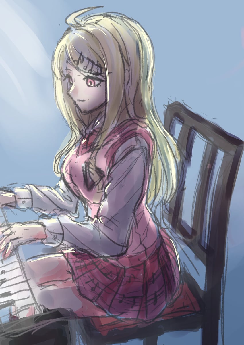 akamatsu kaede and kanda sayaka (danganronpa and 1 more) drawn by pyatoumori