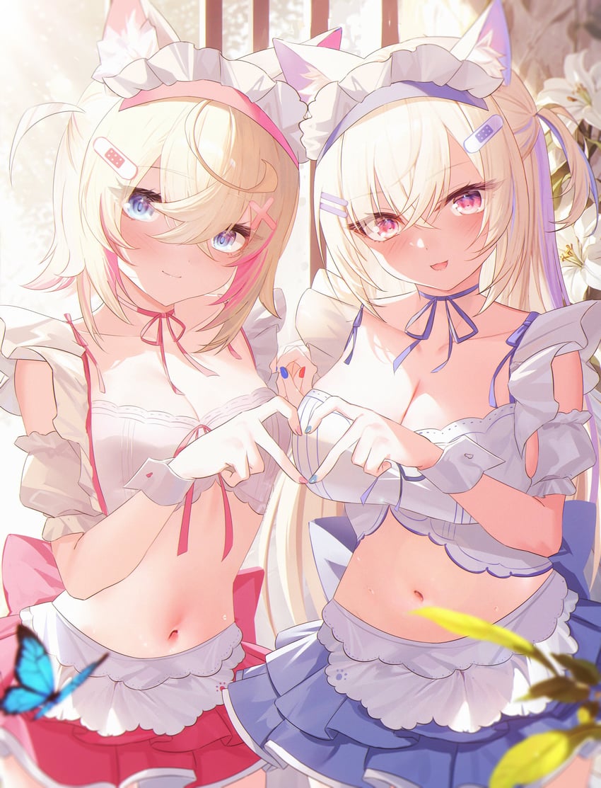 fuwawa abyssgard and mococo abyssgard (hololive and 1 more) drawn by jiang_ye_kiri