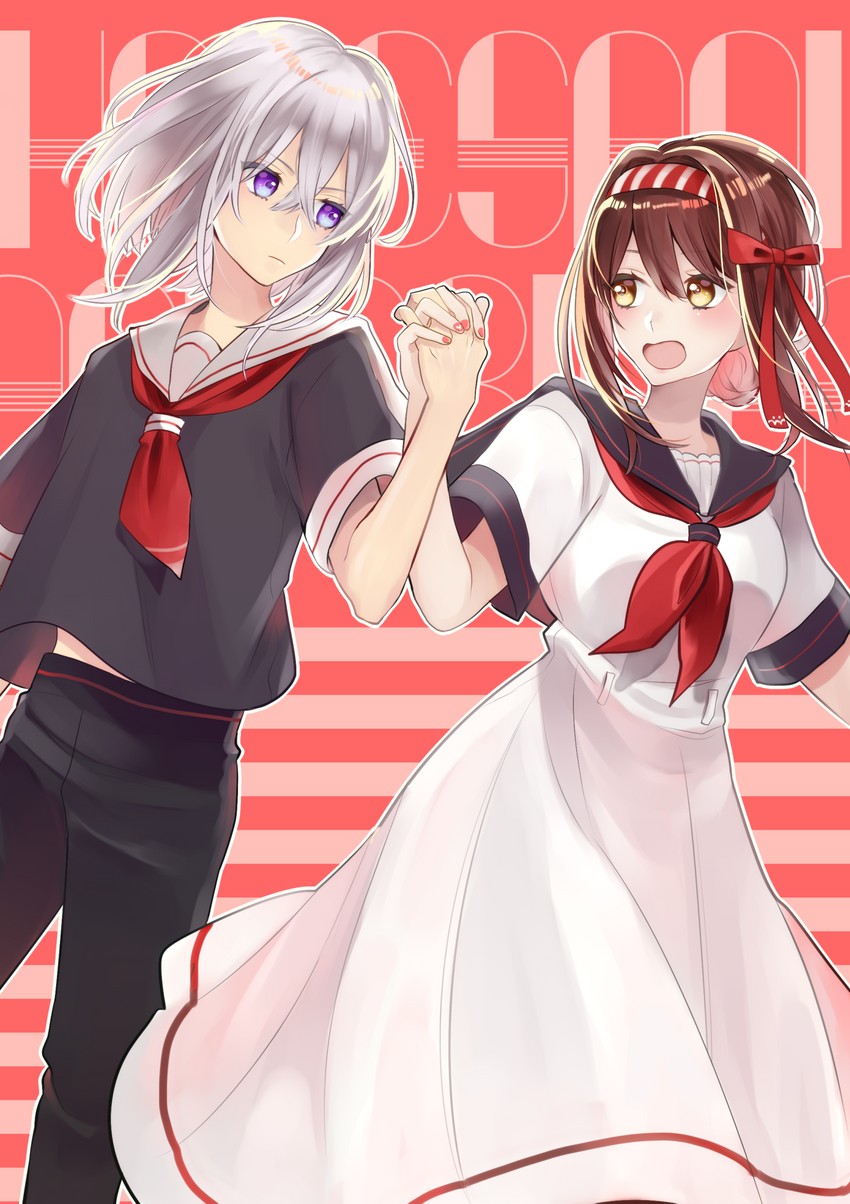 saniwa, honebami toushirou, and female saniwa (touken ranbu) drawn by asuma_(hanezu)