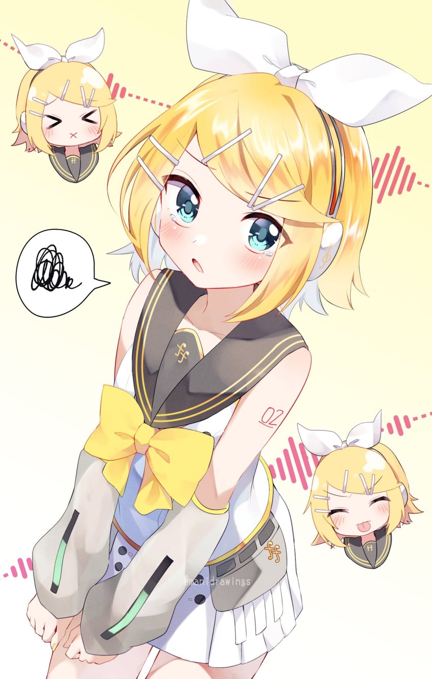 kagamine rin (vocaloid and 1 more) drawn by mani_(manidrawings)
