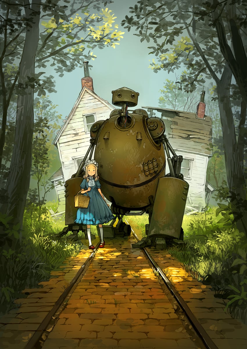dorothy gale and tin man (the wizard of oz) drawn by yoshida_seiji