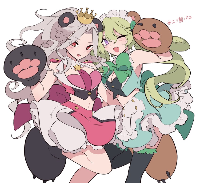 ran nagisa, tomoe hiyori, yurishiro ginko, and yurigasaki lulu (ensemble stars! and 1 more) drawn by meremero