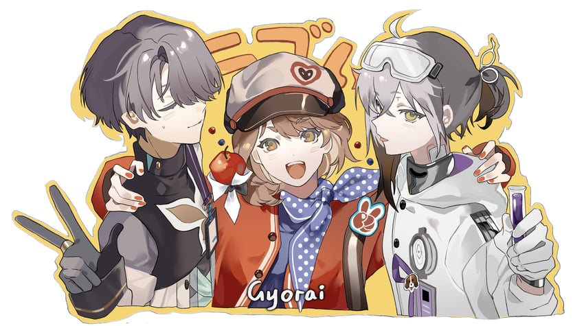 regulus, apple, medicine pocket, and x (reverse:1999) drawn by yulei_gyorai