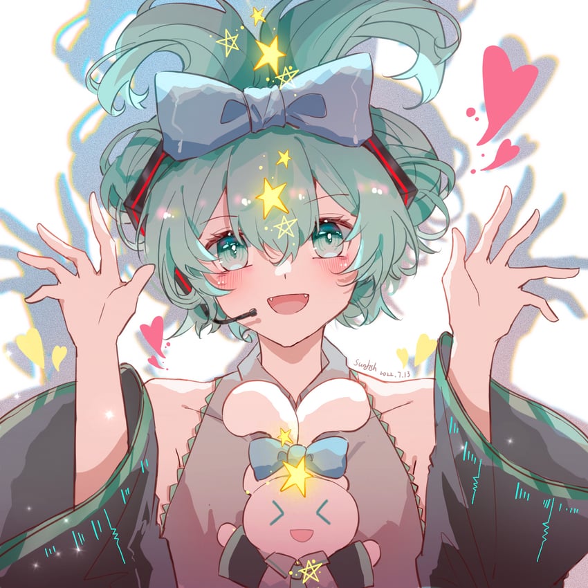 hatsune miku, cinnamoroll, and cinnamiku (vocaloid and 2 more) drawn by sunfish3939