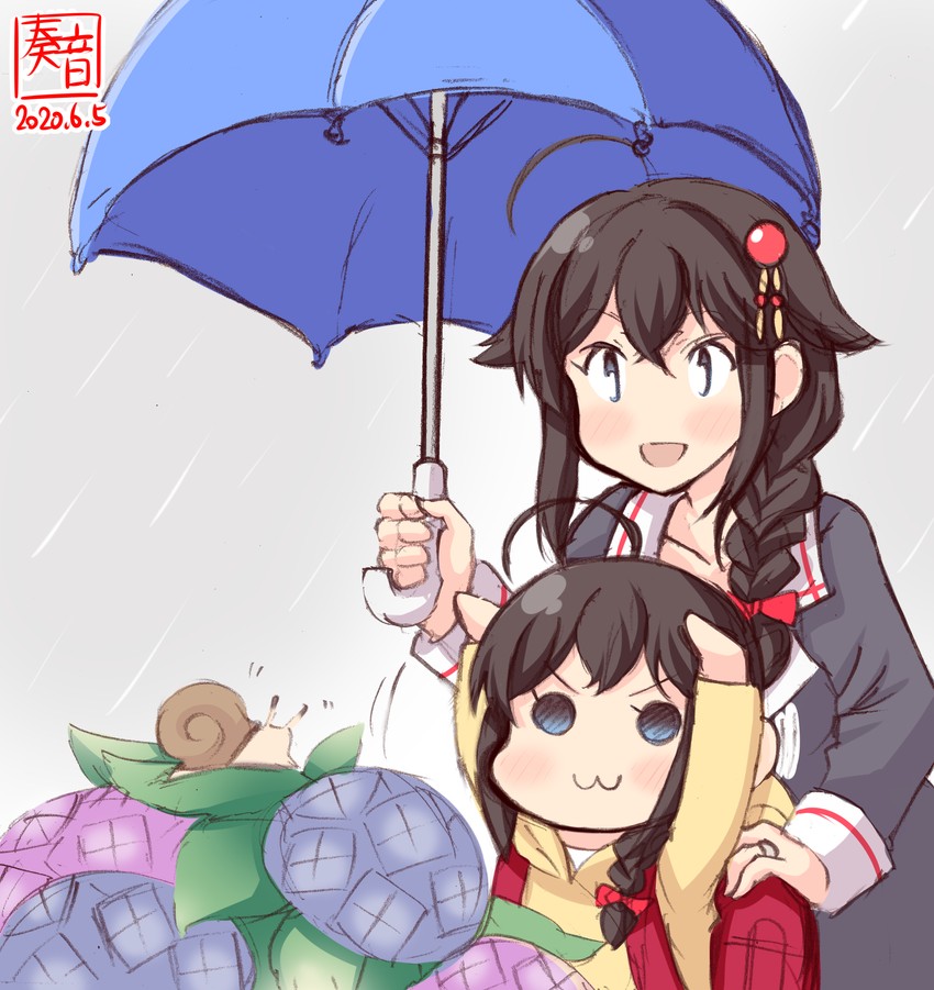 shigure and shigure kai ni (kantai collection) drawn by kanon_(kurogane_knights)