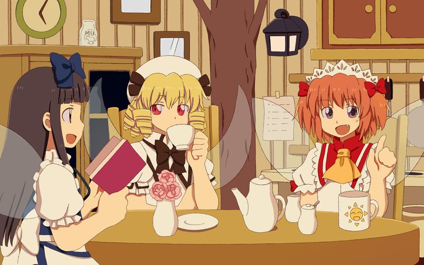 star sapphire, luna child, and sunny milk (touhou) drawn by renzaoshen