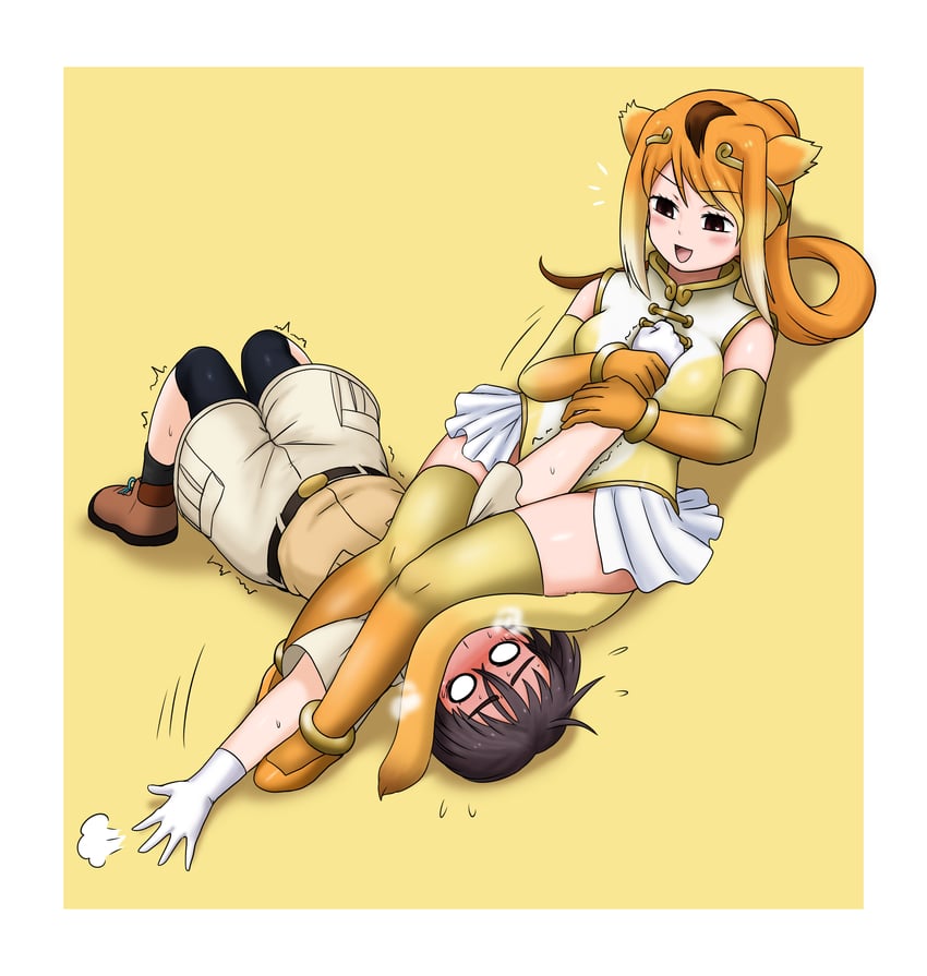 captain and golden snub-nosed monkey (kemono friends and 1 more) drawn by adansosutega